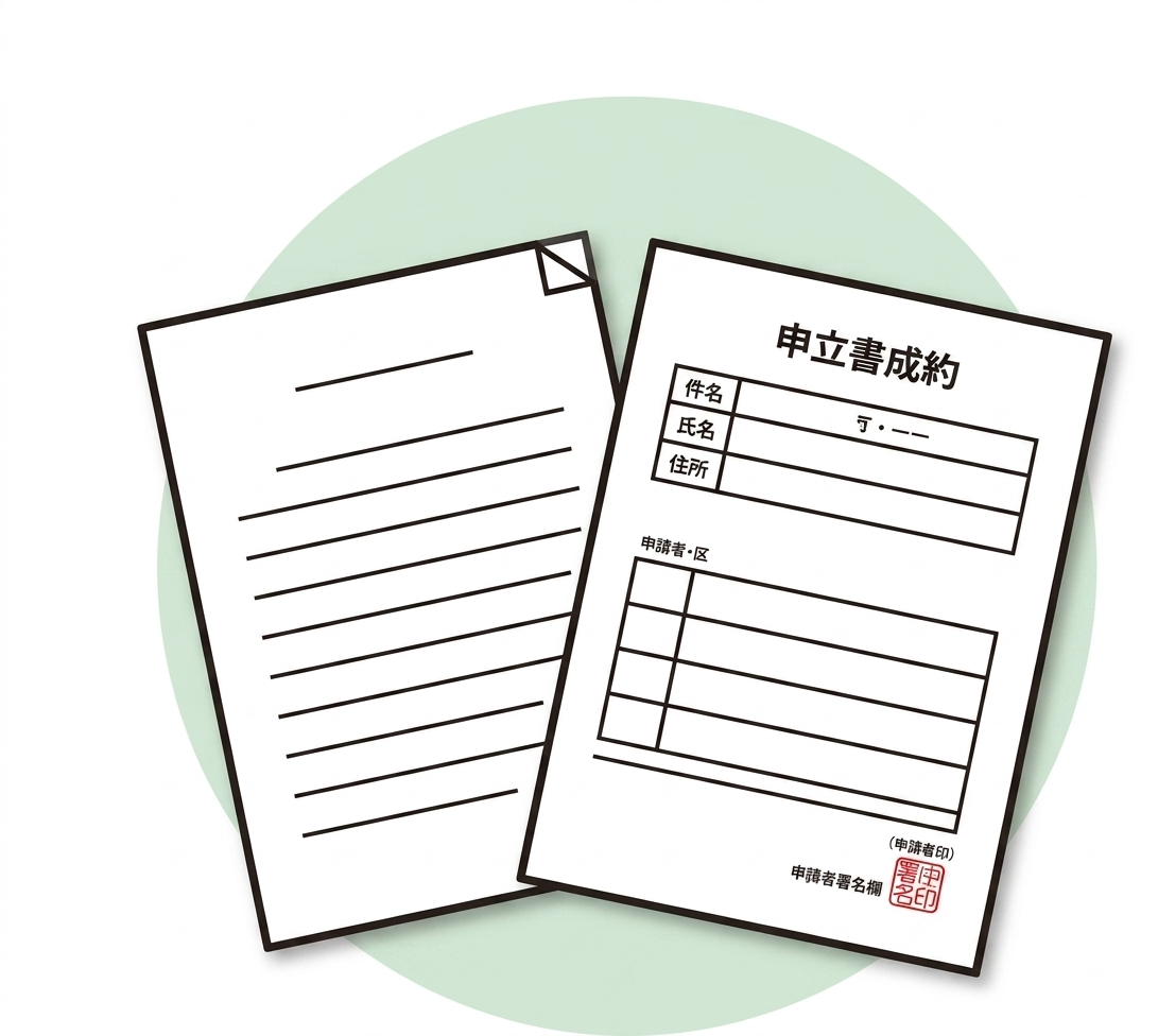 申請に必要な検査済証や申立書など、ご相談ください。